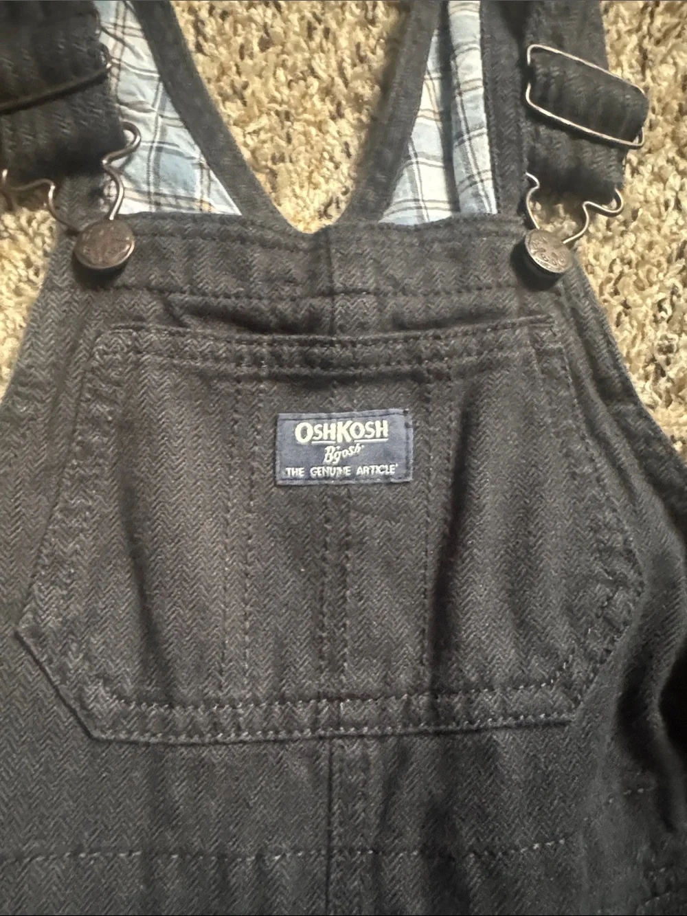 OshKosh B'gosh Solid Black Kids Overalls